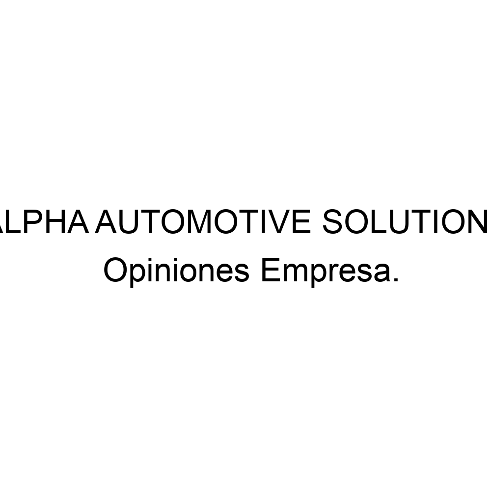 Opiniones ALPHA AUTOMOTIVE SOLUTIONS, 944415012